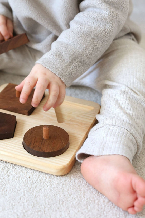 4 Piece Peg Wooden First Shape Puzzle