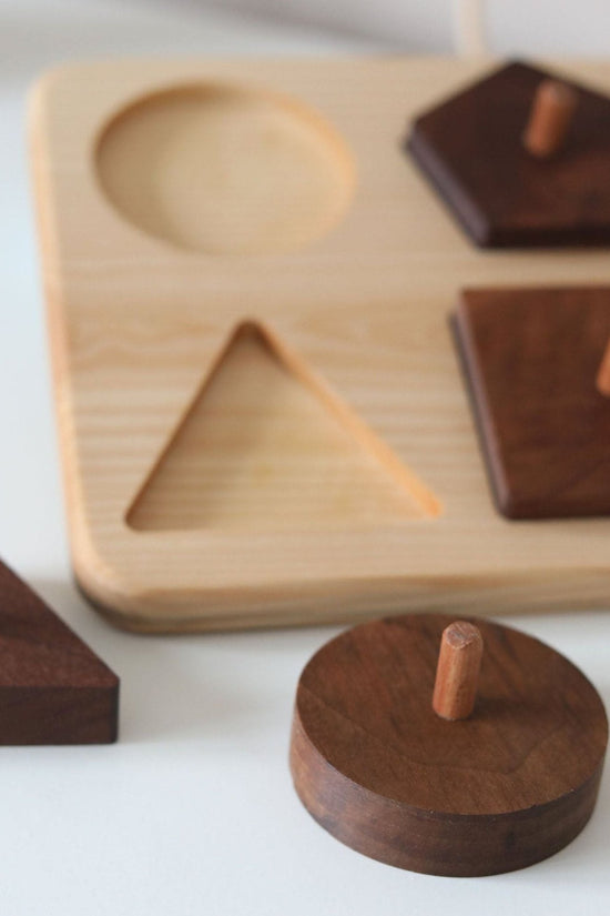 4 Piece Peg Wooden First Shape Puzzle