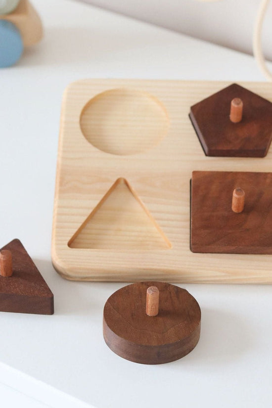 4 Piece Peg Wooden First Shape Puzzle