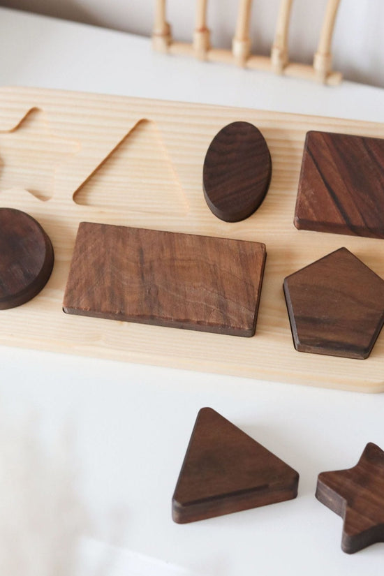 4 Piece Peg Wooden First Shape Puzzle