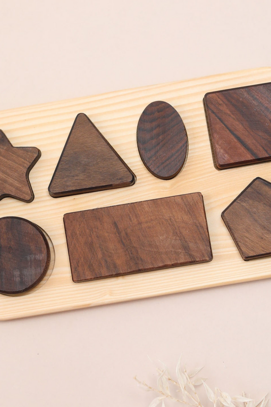 4 Piece Peg Wooden First Shape Puzzle