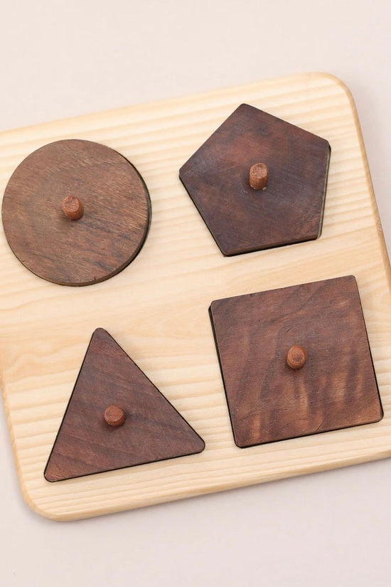 4 Piece Peg Wooden First Shape Puzzle