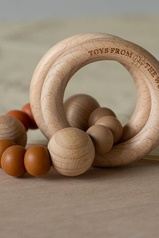 Bronze Wooden Baby Rattle Teether