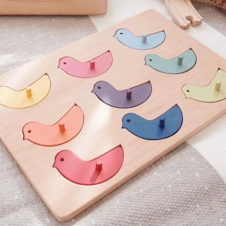 Colour Sorting Bird Peg Puzzle