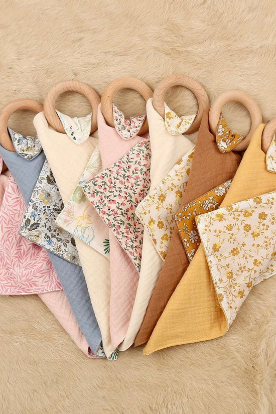 Baby Muslin Teether, Cotton Cuddle Cloth,