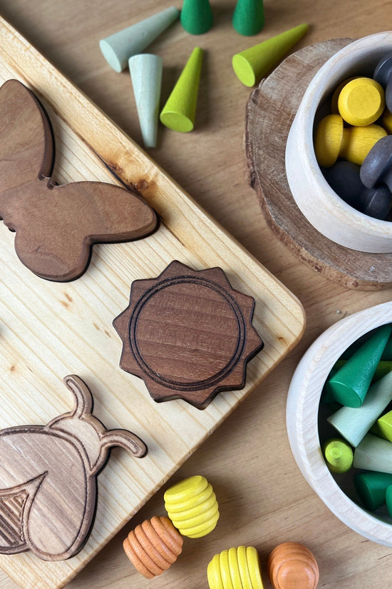 6 Piece Wooden Natural Life Puzzle Board, First Beginner Puzzle