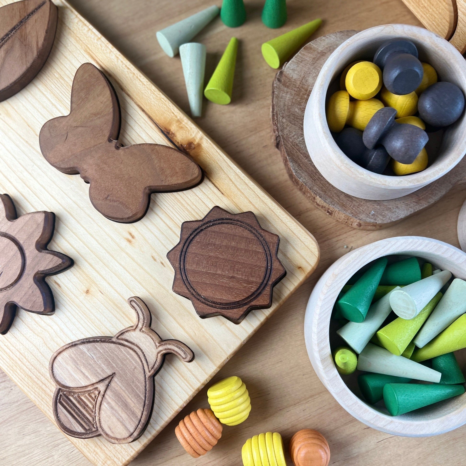 6 Piece Wooden Natural Life Puzzle Board, First Beginner Puzzle