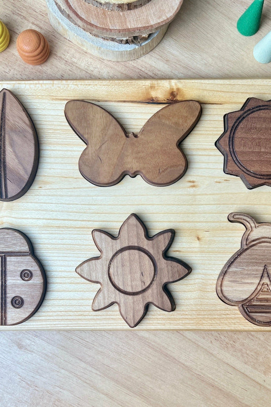 6 Piece Wooden Natural Life Puzzle Board, First Beginner Puzzle