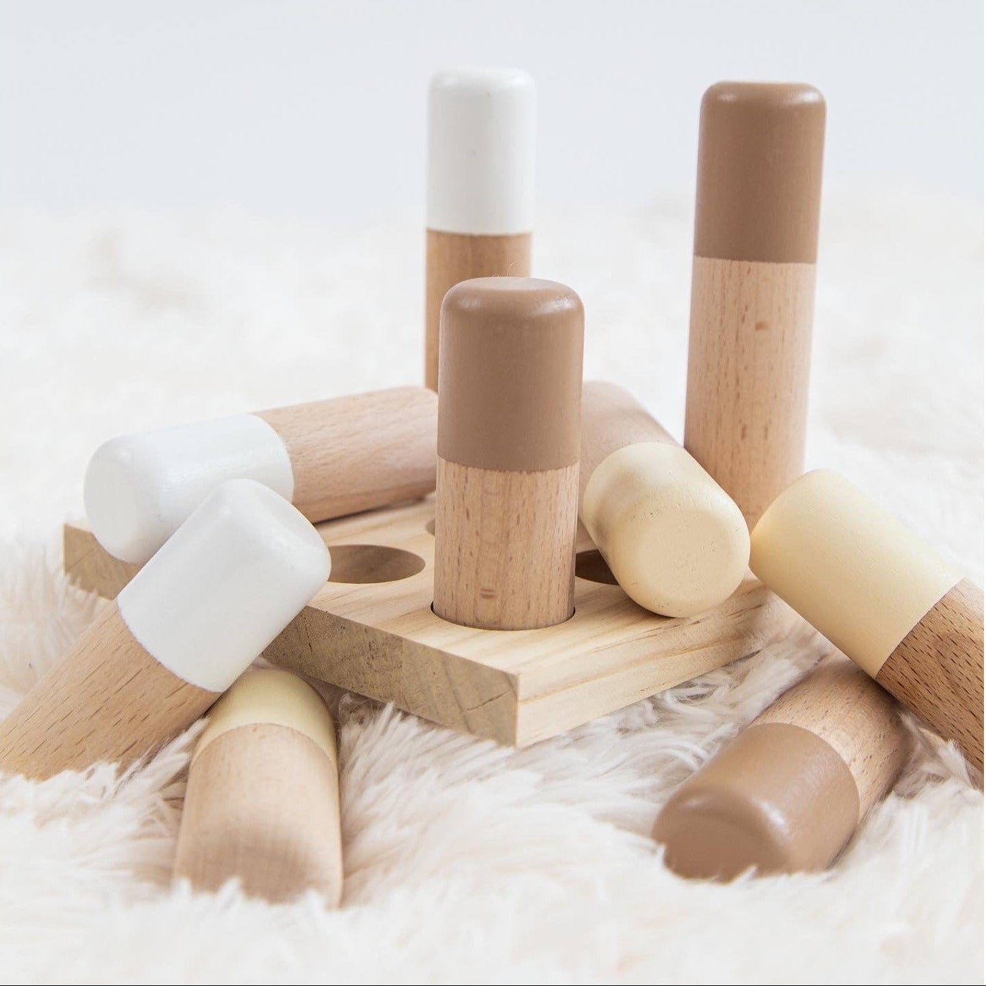 Sand Wooden Stacking Pyramid