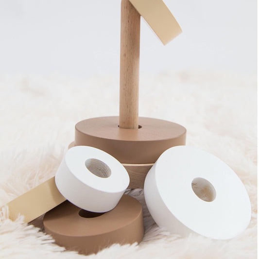 Sand Wooden Stacking Pyramid