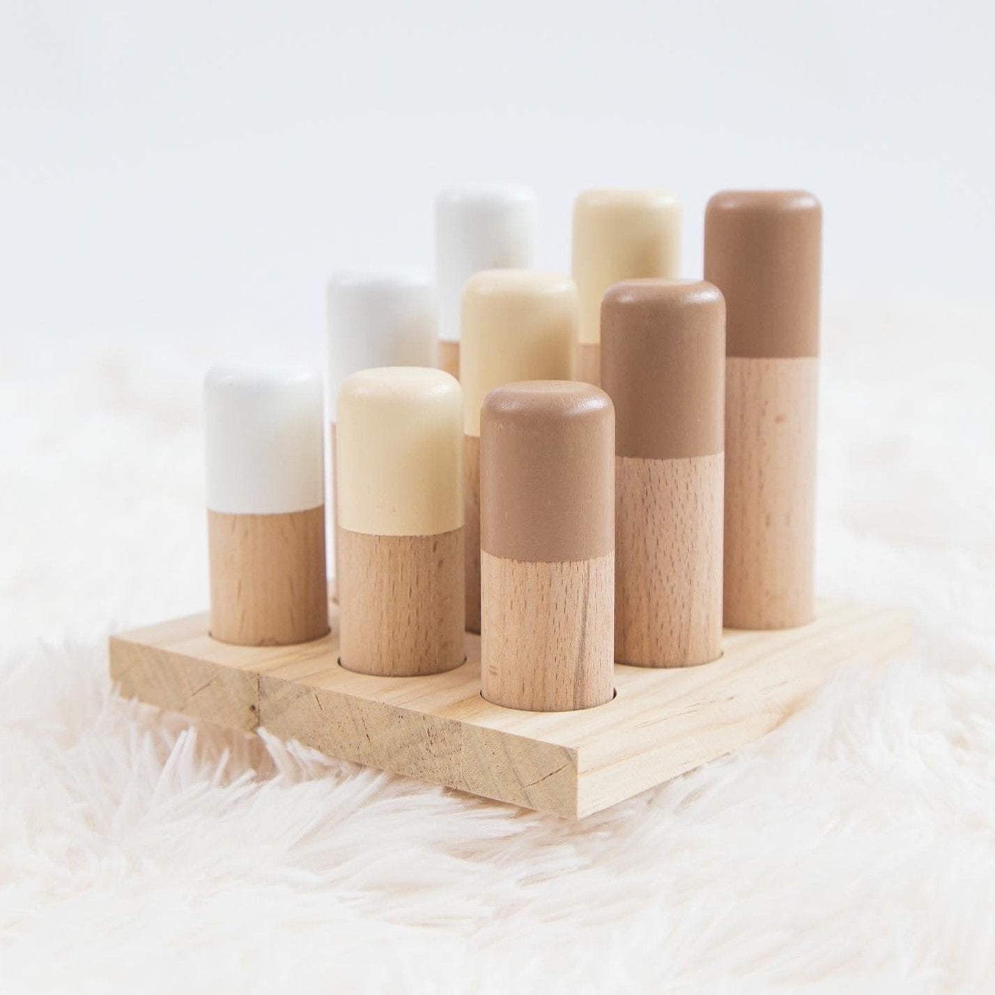 Sand Wooden Stacking Pyramid