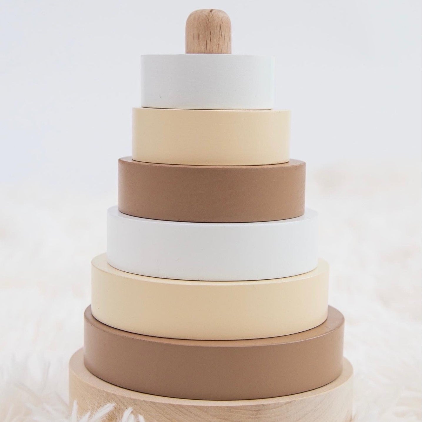 Sand Wooden Stacking Pyramid