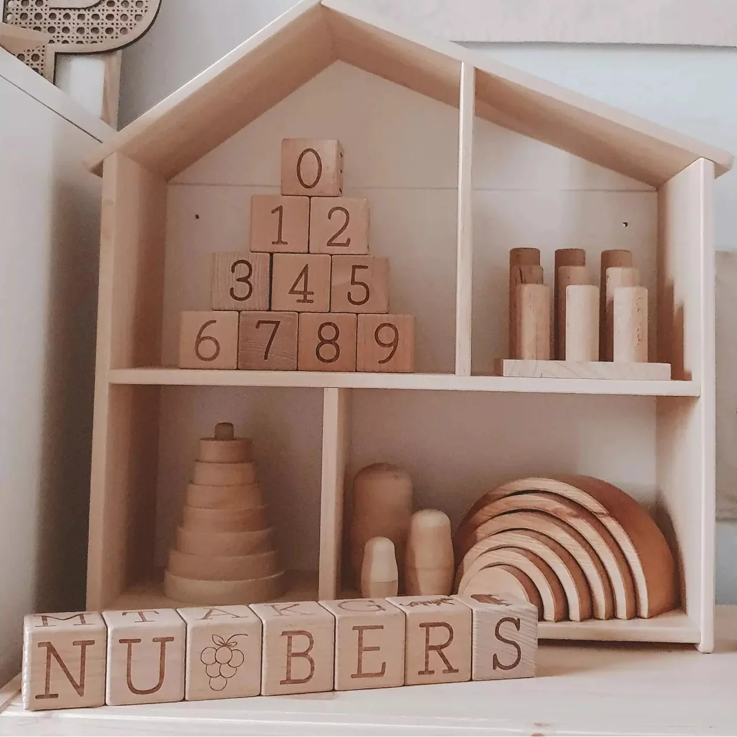 Sand Wooden Stacking Pyramid