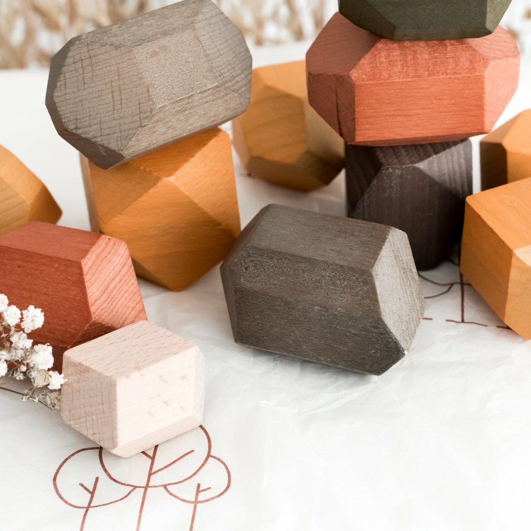 Wooden Stacking Stones